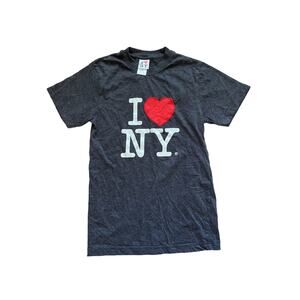 Officially Licensed I Love NY New York Charcoal Gray Shirt size Small